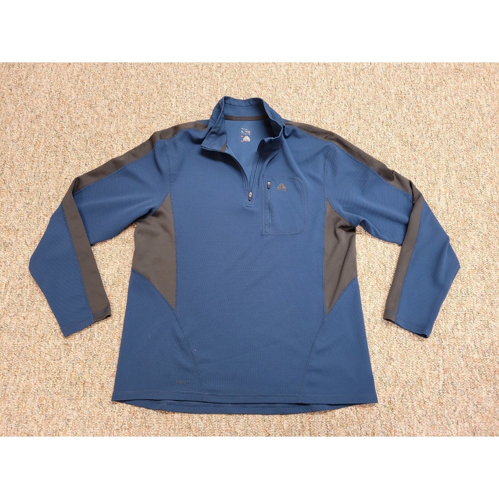 Nike ACG‎ Quarter Zip Pullover Mens XL Blue Grey Nike Fit Dry Hiking Top